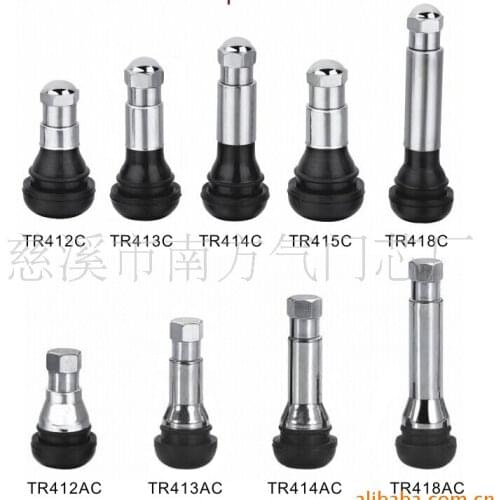 Whole Sale 500pcs/lot CHROME ALLOY WHEEL TUBELESS RUBBER CAR TYRE VALVE TR412 TR413 TR414 TR418 + SILVER DUST CAP