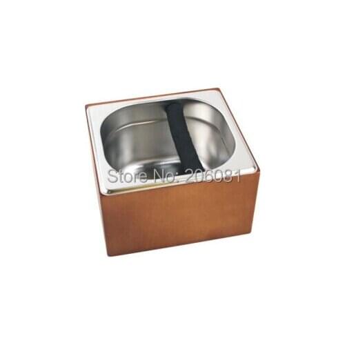 Espresso coffee knock box with wood holder/knock box/cafe knock box/coffee ground bucket