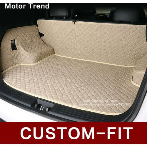 Custom fit car trunk mat for Hyundai ix35 Elantra SantaFe Sonata Solaris Tucson verna 3D carstyling carpet cargo liner