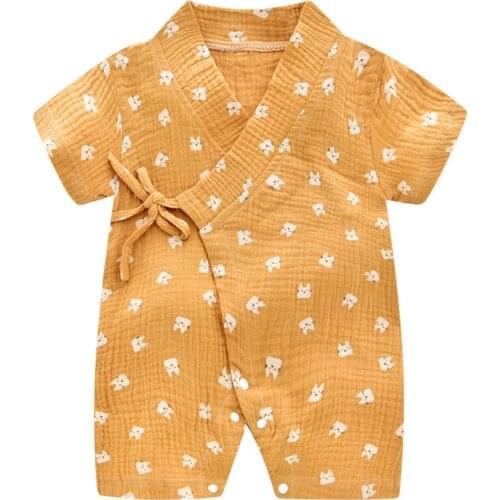 HOT Summer Short Sleeve Newborn Baby Girl Boy Clothes COTTON Print Romper Jumpsuit Soft Baby Outfit One Piece1