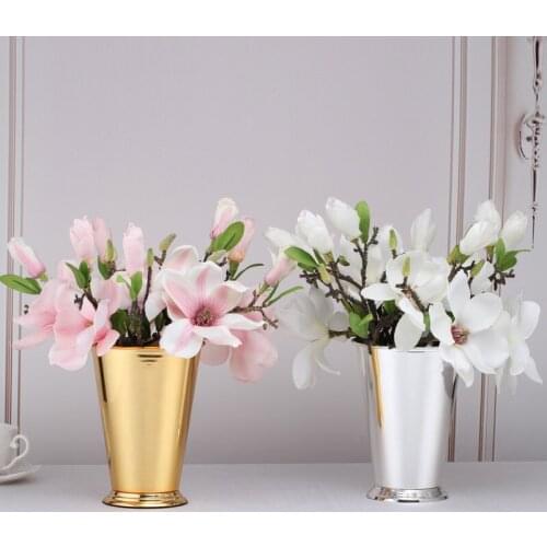 Metal silver plated mini vase silver fashion home decoration wedding decoration