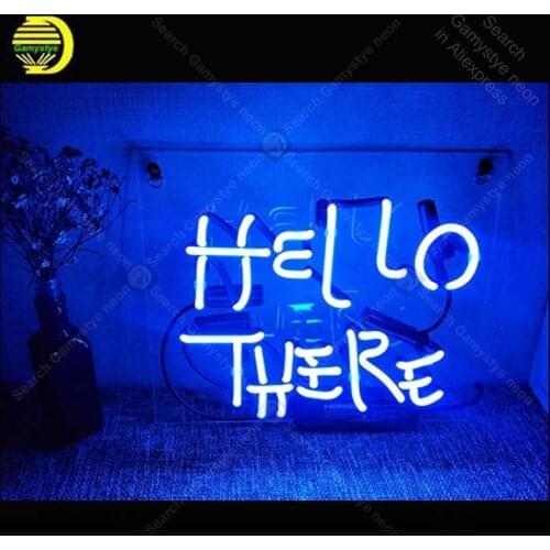 Neon Sign Neon Light Sign Lamp Wall Lights Hello There Art Neon Sign Lamps Words Home Bedroom Room Decor Beer Bar Handcraft Art