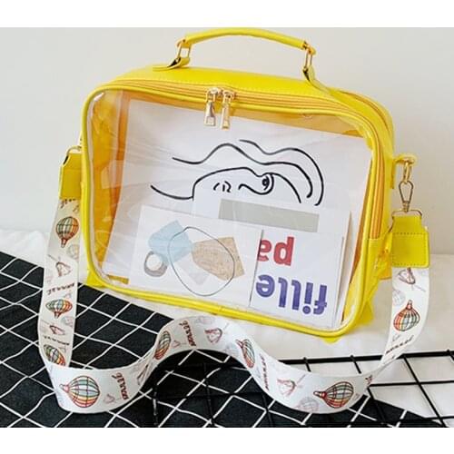 New Ladies Lolita Show Dolls Bag Transparent Itabag Women Cosplay HandBag Female Strap Printing Messenger Bag Grils Kawaii Bag