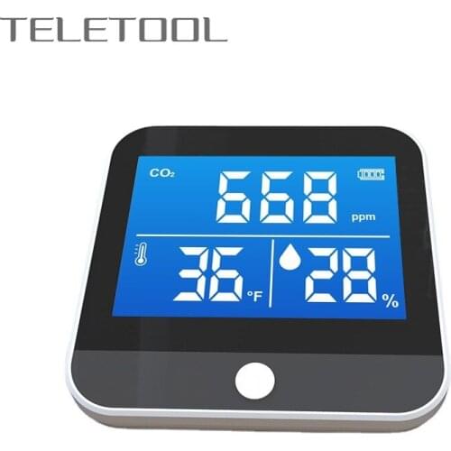 Portable CO2 Meter Air Quality Monitor Temperature Humidity Monitor Infrared NDIR Detector High Accurancy Detection Tools