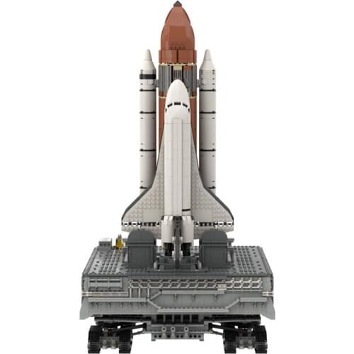 MOC Space Shuttle Launch Platform Center Spaceship Building Block Space Series Model DIY Device Building Rocket Kids Toys
