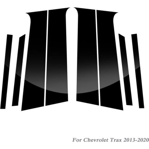 PVC Stickers For Chevrolet Trax 2013-2020 Car Styling Car Window Trim Sticker Middle Column Stickers External Accessories