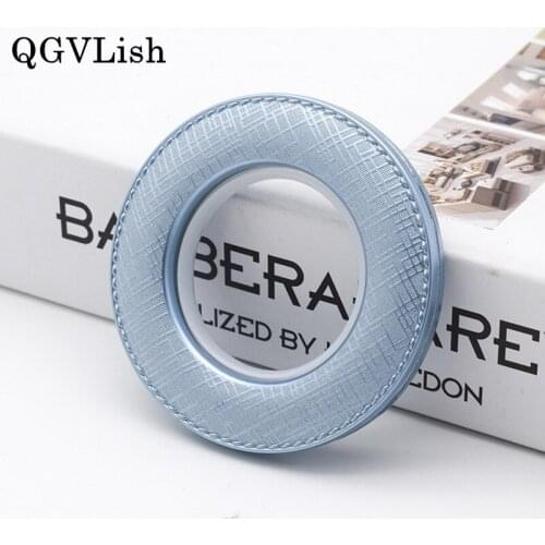 QGVLish 50Pcs Curtian Ring Mute Roman Rings Curtain Accessories Punching Circle Silencer Curtain Rods Ring Top Eyelets Buckle