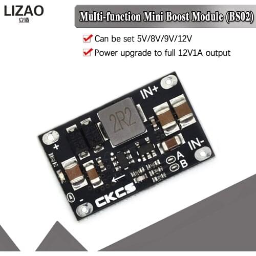 Real 10W DC-DC Multi-function mini boost module 3V-5.5V to 5V 8V 9V 12V /3.7V Lithium battery boost LED Indicator