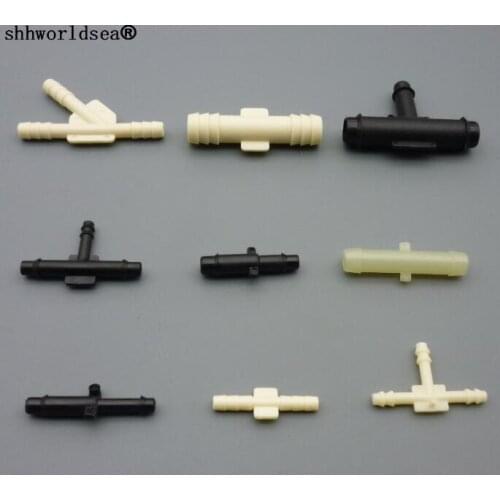 Shhworldsea 100pcs Plastic Irrigation Ploy Tee Pipe Barb Hose Fitting Joiner Drip Fastener Clip System