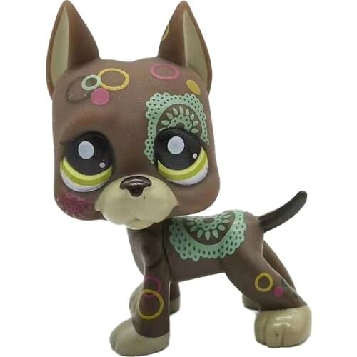 Little animal standing pet shop toys short hair cat collie dachshund spaniel great dane#1439 toy for child gift