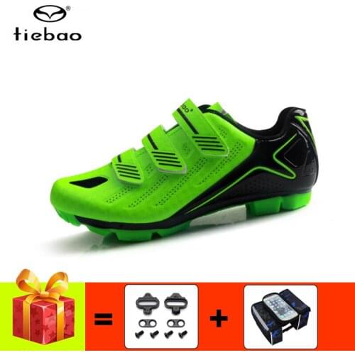 Tiebao cycling sneakers men mountain bike shoes add cleats sapatilha ciclismo mtb breathable self-locking bicycle riding shoes
