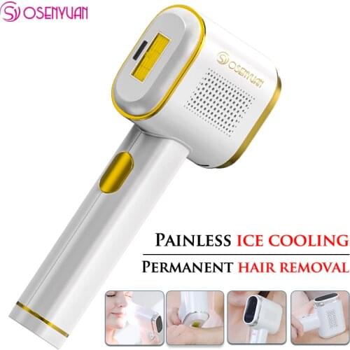 Osenyuan Laser Epilator T023C Permanent Hair Removal Professional Sapphire Cooling Painless Skin Recognition Epilator For Women