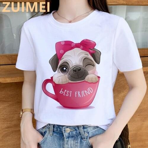 Dogs Best Friend Graphical Top Womens T-shirt Casual ladies basic O-collar Short Sleeved White Womens T shirt Girl,Drop Ship