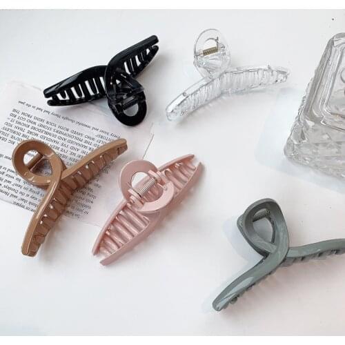 Fashion Hair Accessories Cross Transparent Hairpins Pure Color Hair Clip for Women Crab Claws Clam Acrylic Korean Style Gifts