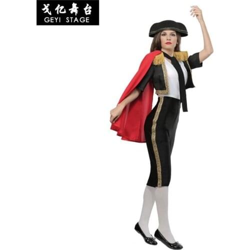 Fantasia women Performance Clothing Childrens Costumes Small Matador kid Spanish Bullfight halloween Cosplay Costumes Outfit