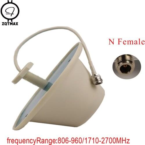 ZQTMAX Ceiling / mushroom / Omni indoor antenna 360 vhf uhf antenna N-F Connector for Mobile Signal Amplifier 2g 3g 4g repeater