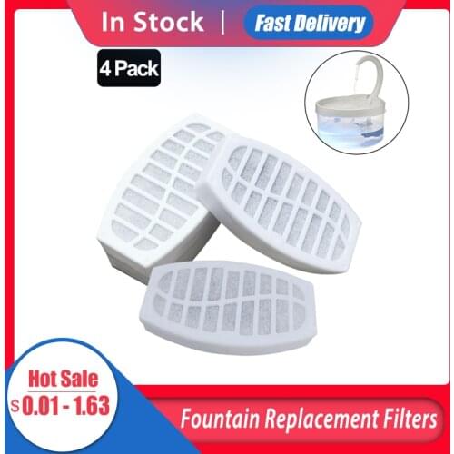 1/4 Pcs Pet Cat Water Fountain Replacement Filters Dog Feeder Drinking Dispenser Replaced Bowl Dish Activated Carbon Filter 2021
