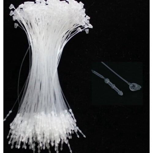 1000pcs/lot 7inch Garment Clothes Price Tags Loop Locks fasten rope PP commodity Clothes Price label Tagging Pins Plastic Strung