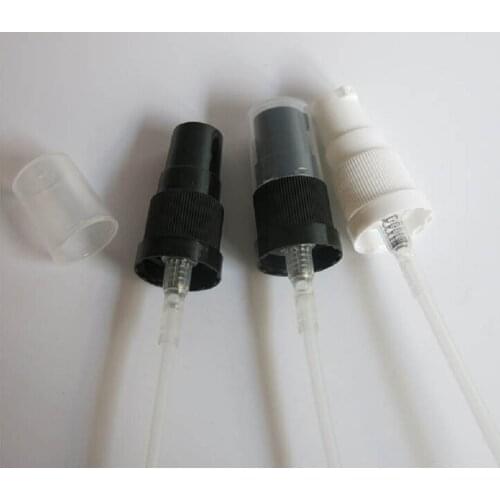 18MM 18/410 white/black lotion press pump /mist sprayer for 5ml/10ml/15ml/20ml/30ml/50ml/100ml essential oil glass bottle