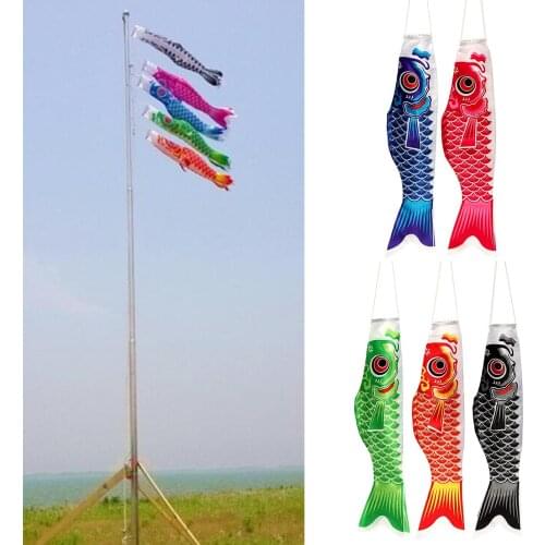 5 Pieces Japanese Carp Windsock Streamer Home Koinobori Hanging Fish Flag