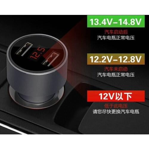 Car styling LED Display Dual USB Car Autos Charger For Toyota RAV 4 3 4 Sequoia Venza Will VS Highlander 2 3 C-HR 4runner 5