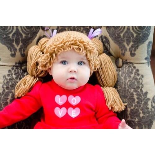 Free shipping Baby Wig Hat Photo Prop Photography Prop Cabbage Patch Wig/Hat. Crochet Cabbage Patch Hat.Made to Order NB-6YEARS