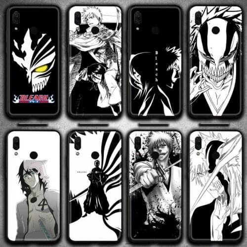 Anime Bleach Black and White Phone Case for Huawei Y6P Y8S Y8P Y5II Y5 Y6 2019 P Smart Prime Pro