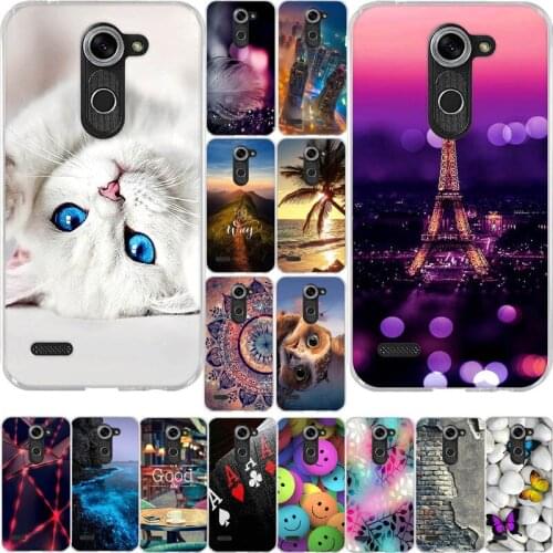 Phone Case For LG X mach X Fast K600 Cover Soft Silicone Protective Back Cover For LG Xmach XFast K600 Case Cute Cat Painted Bag