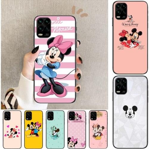 Disney Mickey and Minnie cartoon Phone Case For XiaoMi Redmi Note 10 9S 8 7 6 5 A Pro T Y1 Anime Black Cover Silicone Back Pre