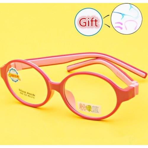 Baby silicone glasses can be equipped with glasses for myopia children soft frame glasses boys and girls glasses frames fashion