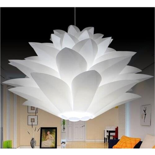 DIY Lily Lotus IQ Puzzle Pendant Lampshade Cafe Restaurant Ceiling Room Decoration LED Hanging Lamp