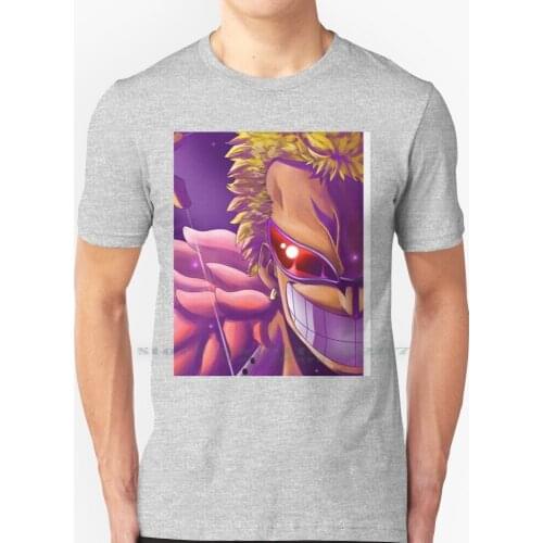 Doflamingo T Shirt 100% Pure Cotton One Piece One Piece Doflamingo Donquixote Doflamingo Manga Anime Video Games String