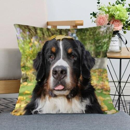 Nice Pillow Case Modern Home Decorative BerneseMountainDog Pillowcase 35x35cm,40X40cm(one sides) For Living Room Pillow Cover