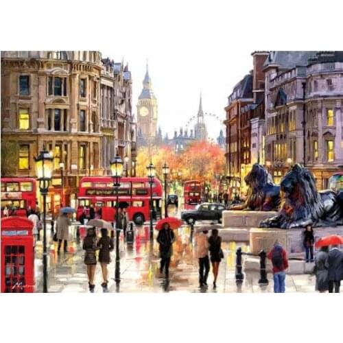 MaHuaf-W1508 trafalgar square london Painting By Numbers DIY Digital canvas painting Home Decor wall art in bedroom