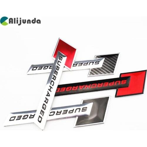 New 3D Metal Motorsport SUPERCHARGED Car styling Emblem Badge Sticker for Toyota Camry Corolla RAV4 Yaris Highlander/Land