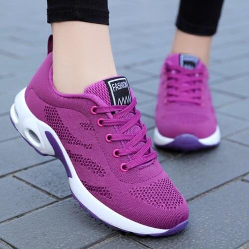 Shoes Womens 2021 New Womens Shoes Breathable Soft-soled Running Shoes Korean Leisure Air Cushion Sneakers