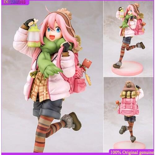 100% Original genuine Yuru Camp Kakamigahara 21cm PVC Action Figure Anime Figure Model Toys Figure Collection Doll Gift