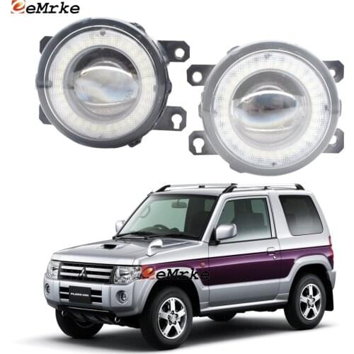2 Pieces Car LED Lens Fog Lights Assembly Angel Eye DRL Daytime Runinng Light Lamp for Nissan Kix (PA0) H59A 10.2008.06-2012