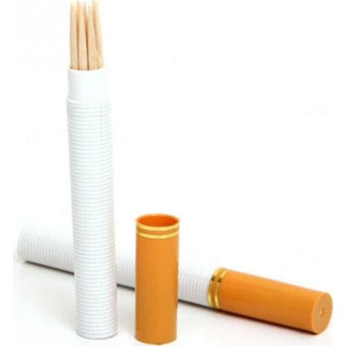 2Pcs Toothpick Box Holder Novelty Cigarette Shaped Safe Secret Stash Diversion Case Container Home Table storage decor crafts