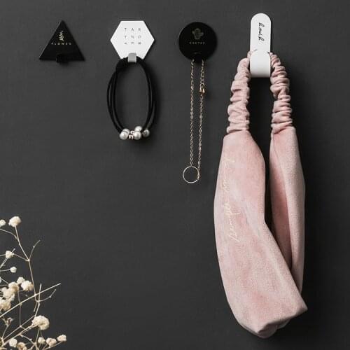 4pcs Hook Household Kitchen Wall Door Stainless Steel Hook Hanger Creative Letter Cactus Key Bag Black White Kitchen Wall Hooks