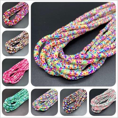 400pcs/Lot 4mm Clay Beads Round Clay Polymer Loose Spacer Beads For Jewelry Making DIY Handmade Charm Bracelet