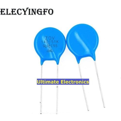 50pcs Varistors 14D151K 150V Varistor Metal voltage dependent resistor