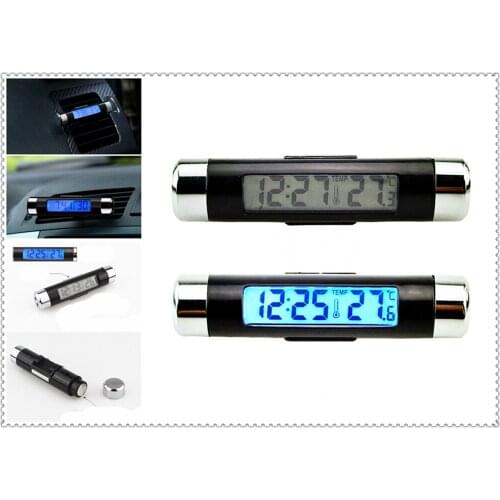 Auto parts 2-in-1 car clock thermometer Clip air conditioner outlet for Mercedes Benz F125 E550 GLC GLC43 G350d E350