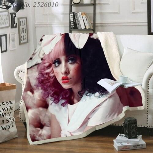 Throw Blanket Melanie Martinez 3D Velvet Plush Blanket Bedspread for Kids Girls Sherpa Blanket Couch Quilt Cover Travel 03