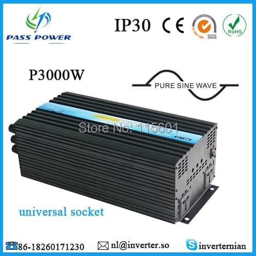 Free Shipping CE RoHs Off Grid DC 12V 24V 48V AC 220V 230V 240V 110V 100V 120V Pure Sine Wave Solar 3000 Watt Inverter Price