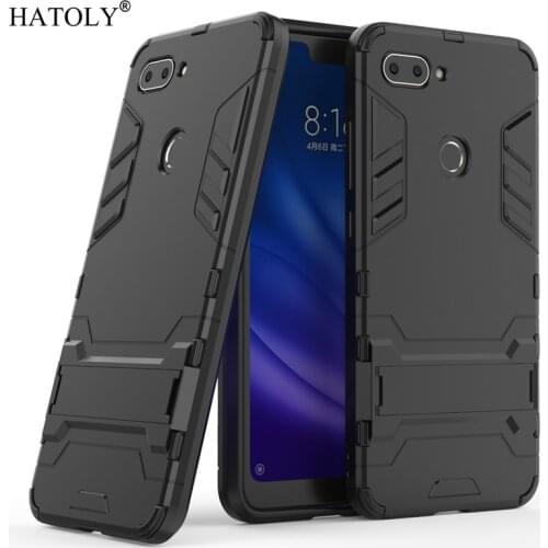 For Xiaomi Mi 8 Lite Case Rubber Robot Armor Shell Hard PC Back Cover for Xiaomi Mi 8 Lite Protective Case for Xiaomi Mi 8 Lite