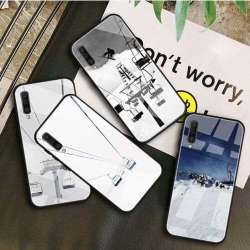 Ski lift Tempered Glass Case For Samsung Galaxy A 10S 10E 20S 20E 30S 40 50S 60 70 80 90 6 7 8 Shell