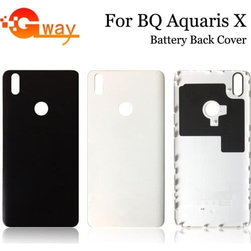 Black/White Battery Door Back Cover Housing Case For BQ Aquaris X Back Frame Spare Parts For BQ X Back Marco Cover
