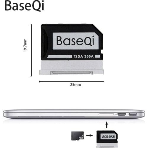 For Microsoft Surface Book13.5''/Surface Book2 13.5inch Card Reader BASEQI 350A Stealth Minidrive Microsd Adapter