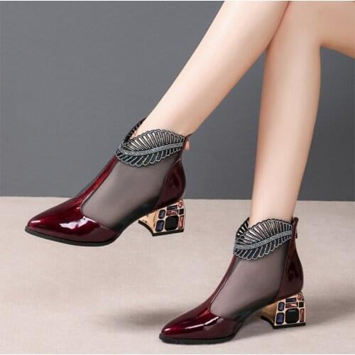 Breathable Women Boots Mesh Sandals Summer Fashion Woman Ankle Boots Ladies Shoes Plus Size Cool Boot Female Shoe Botines Mujer